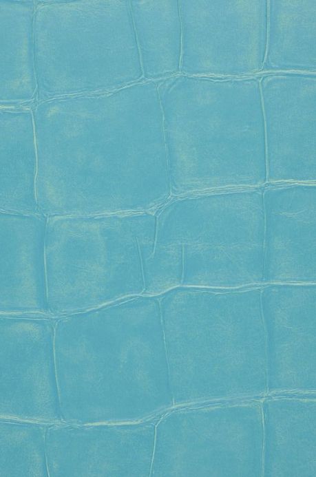 Archiv Papel pintado Croco 03 azul turquesa Detalle A4