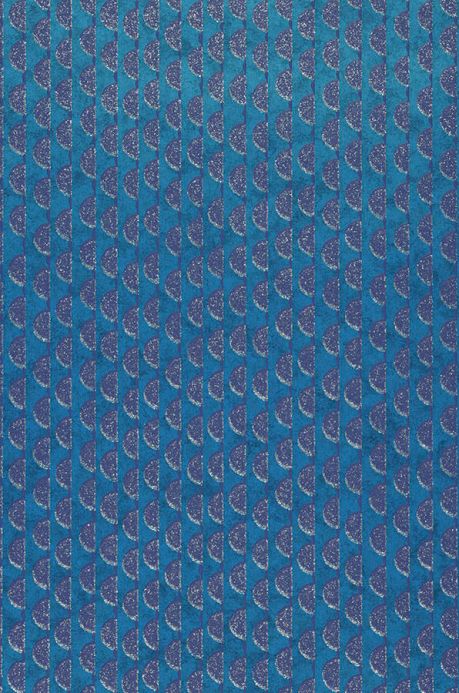 Striped Wallpaper Wallpaper Kelem blue A4 Detail