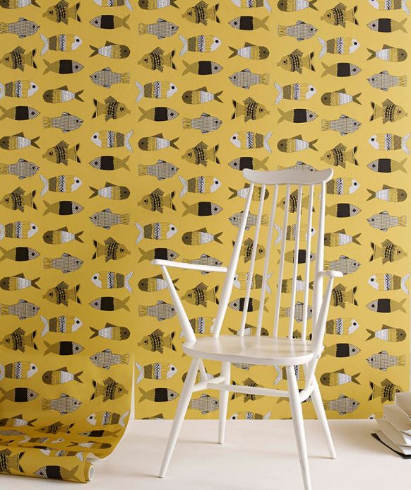 Archiv Wallpaper Yellow Beauties lemon yellow Room View