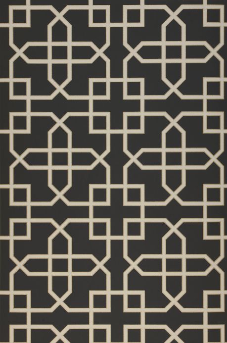 Oriental Wallpaper Wallpaper Ferro black Roll Width