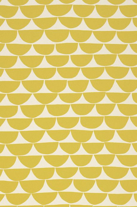Geometric Wallpaper Wallpaper Darja yellow green A4 Detail