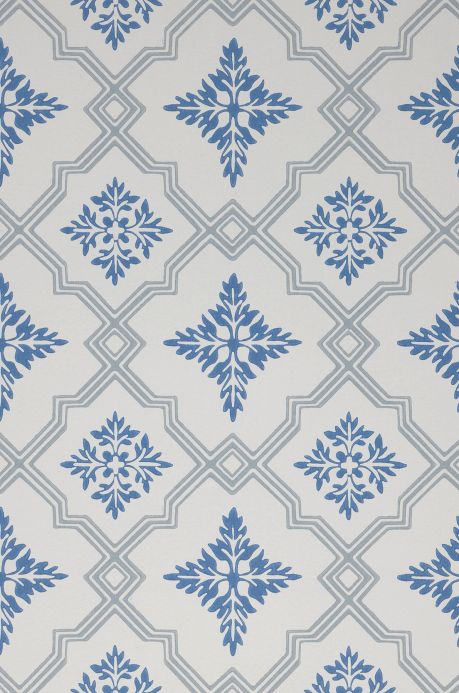 Papel de parede clássico Papel de parede Lavinia azul celeste Detalhe A4