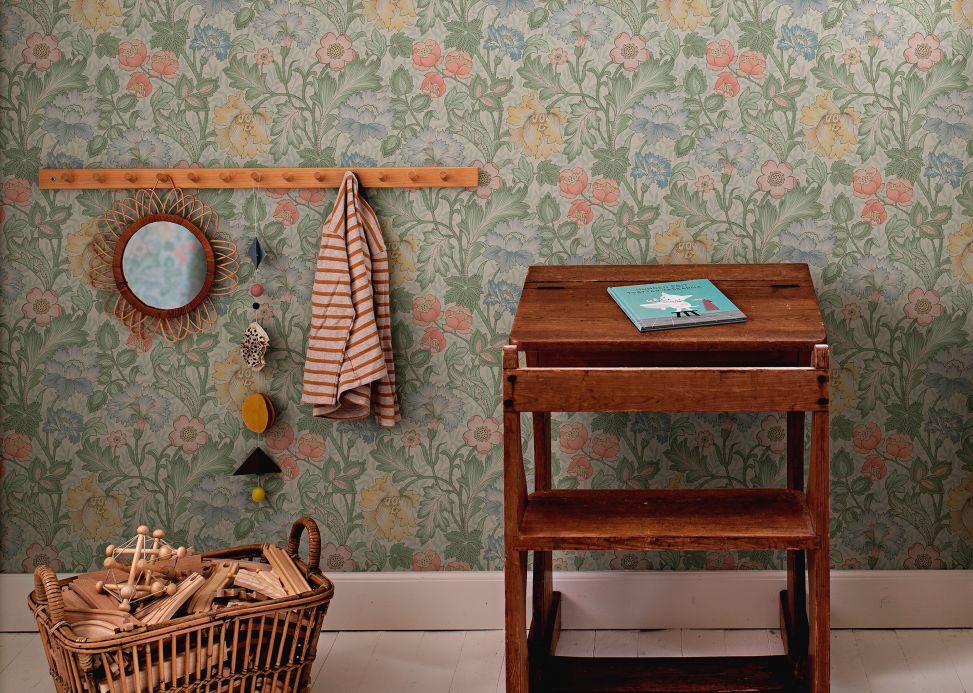 Wallpaper Wall mural Sigrid pale green Room View
