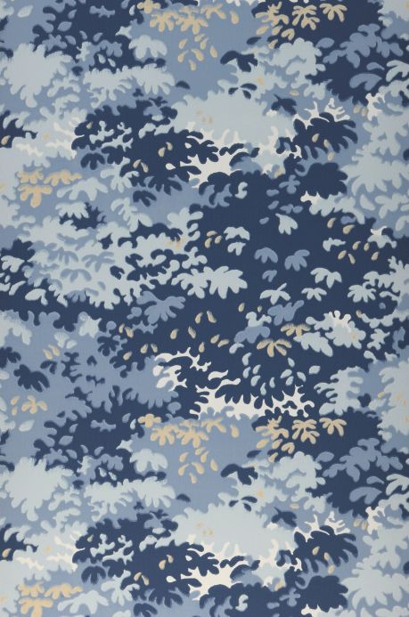 Forest and Tree Wallpaper Wallpaper Into the Woods shades of blue Roll Width