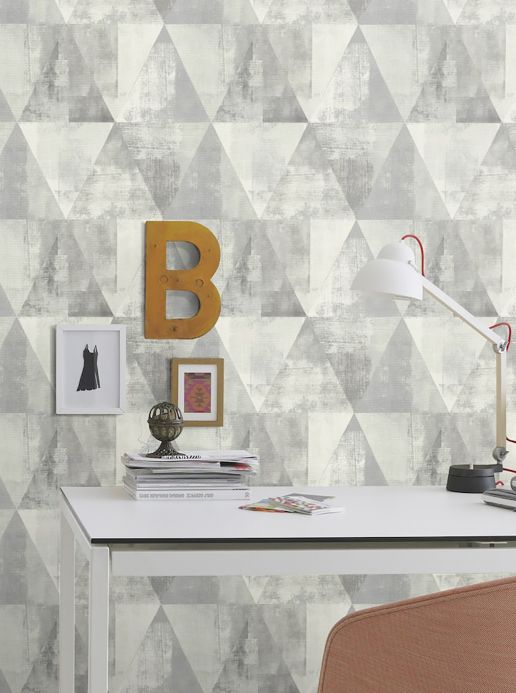 Wallpaper Wallpaper Sarino grey tones Room View