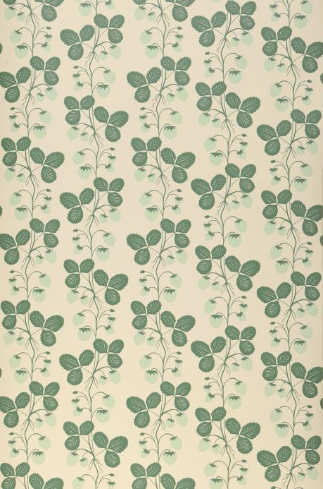 Wallpaper patterns Wallpaper Strawberry Field green Roll Width