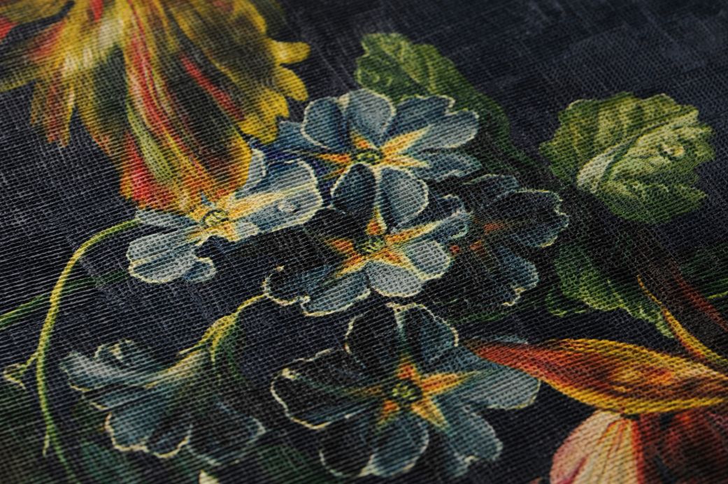 Papel pintado botánico Papel pintado Margarete azul verdoso Ver detalle
