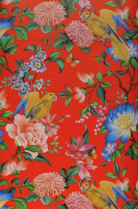 Floral Wallpaper Wallpaper Aranza red Roll Width