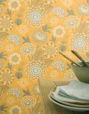 Wallpaper Grisella gorze yellow Room View
