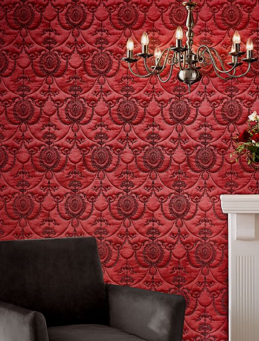 Wallpaper Wallpaper Rabia crimson red Room View