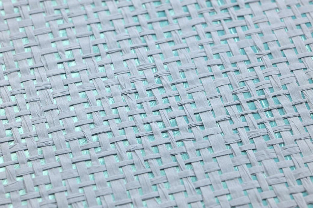 Papel de parede natural Papel de parede Mystic Weave 05 azul claro Ver detalhe