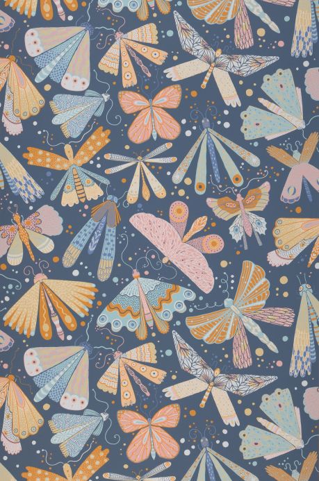 Butterfly Wallpaper Wallpaper Ingrid grey blue Roll Width