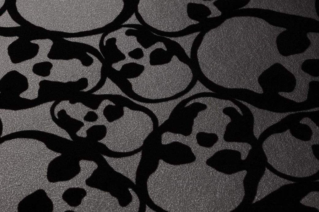 Flock Wallpaper Wallpaper Skulls black Detail View