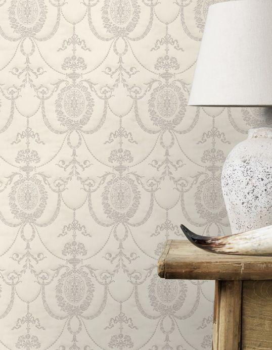 Non-woven Wallpaper Wallpaper Rabia cream Room View