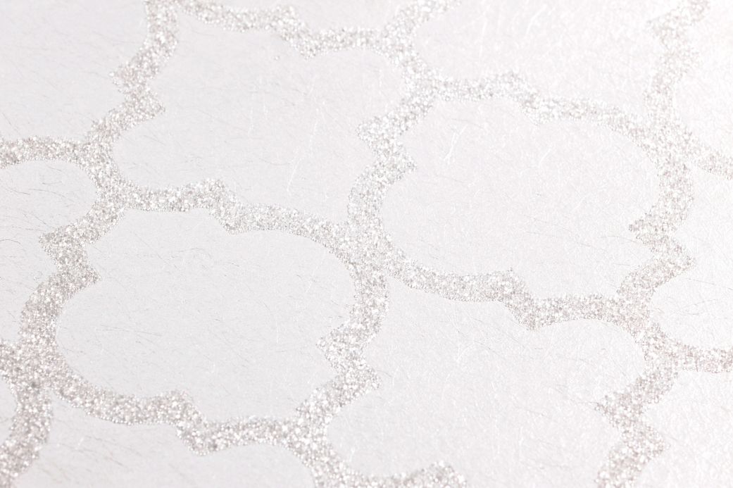 White Wallpaper Wallpaper Ginevra oyster white Detail View