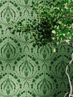 Wallpaper Mildway pine green Raumansicht