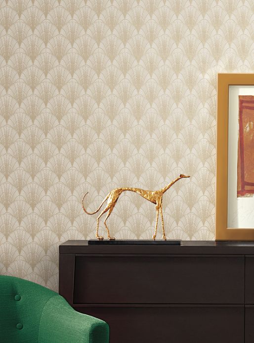 Golden Wallpaper Wallpaper Speakeasy pearl gold Room View