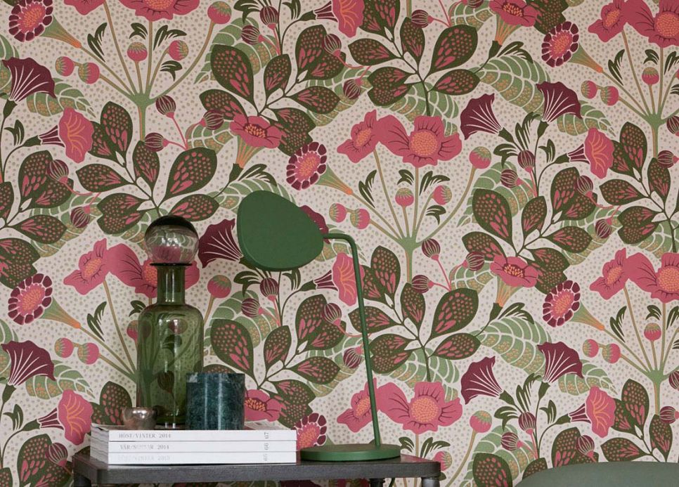 Floral Wallpaper Wallpaper Ancasi antique pink Room View