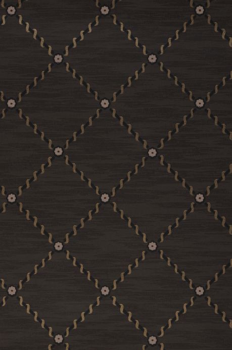 Geometric Wallpaper Wallpaper Oskar grey brown A4 Detail