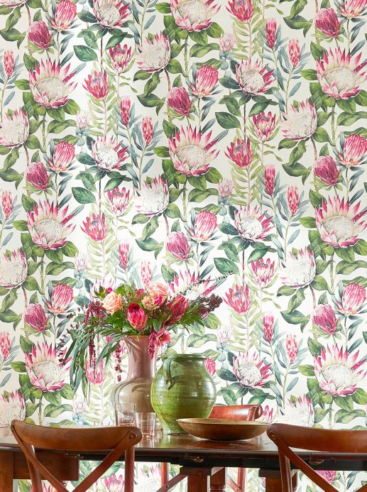 Floral Wallpaper Wallpaper Paloma heather violet Room View