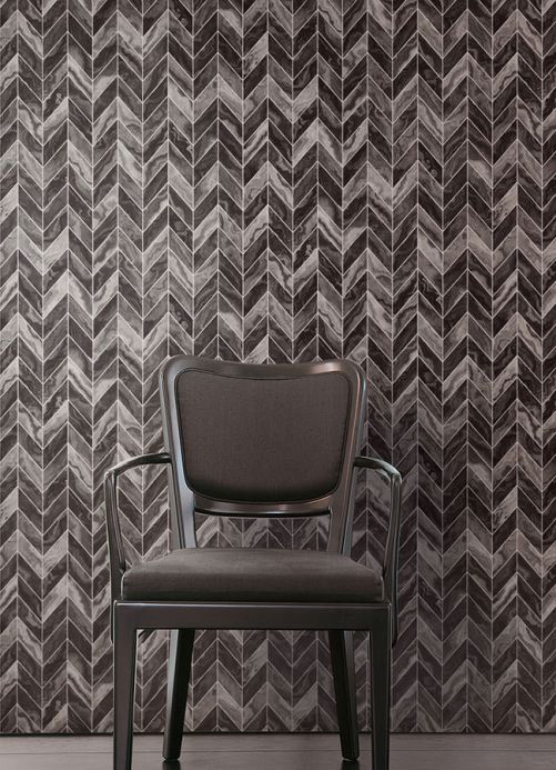 Archiv Papel pintado Sassari tonos de gris Ver habitación