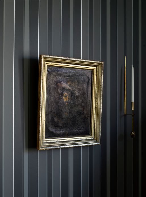 Papel de parede listrado Papel de parede Catalea tons de cinza Ver quarto