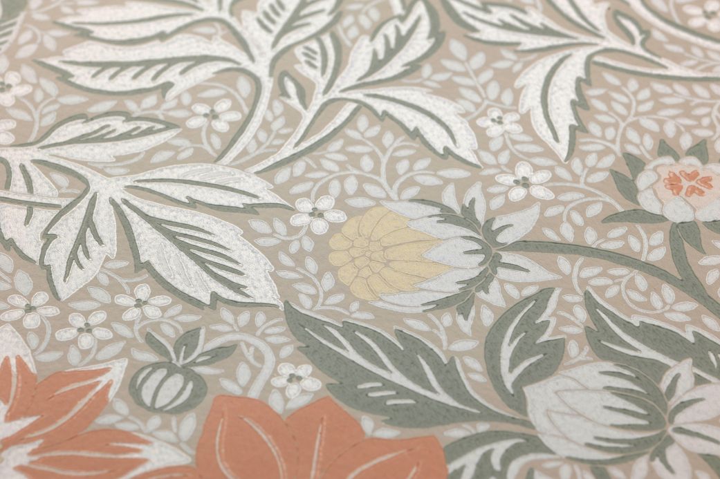 Material Wallpaper Kerala grey beige Detail View