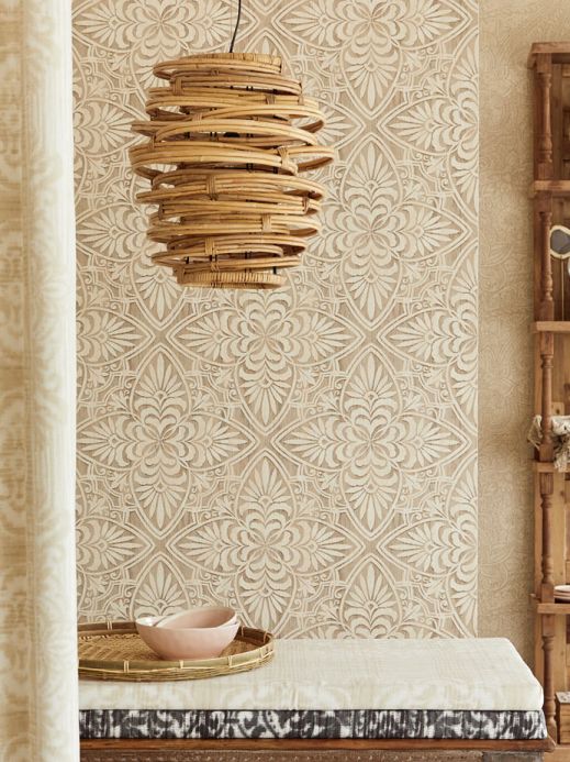 Beige Wallpaper Wallpaper Ragusan light ivory Room View