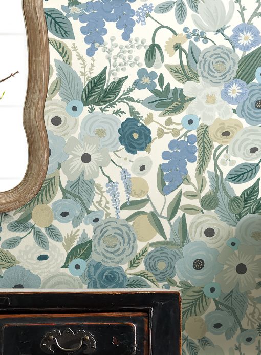Wallpaper Wallpaper Garden Party mint turquoise Room View