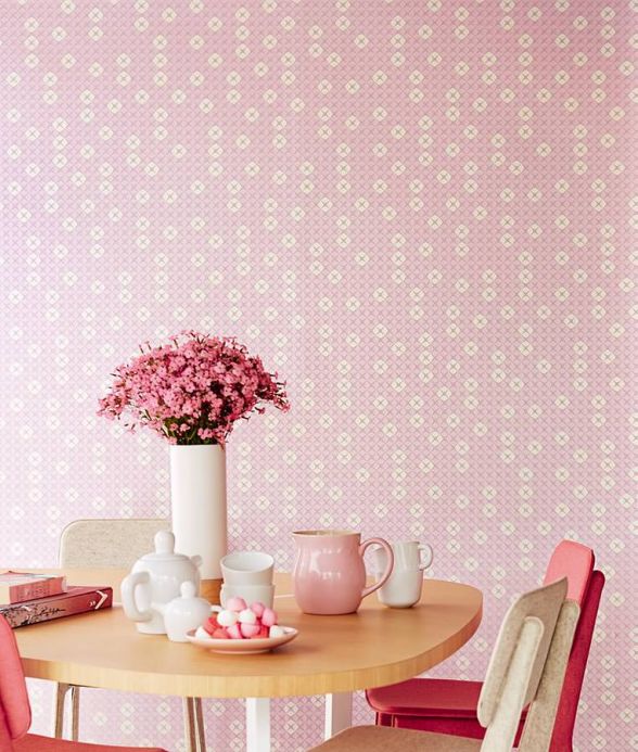 Archiv Papel pintado Korsal rosa claro pastel Ver habitación