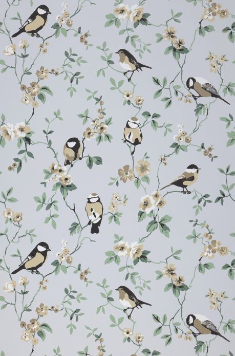 Bird Wallpaper Wallpaper Loredana light grey Roll Width