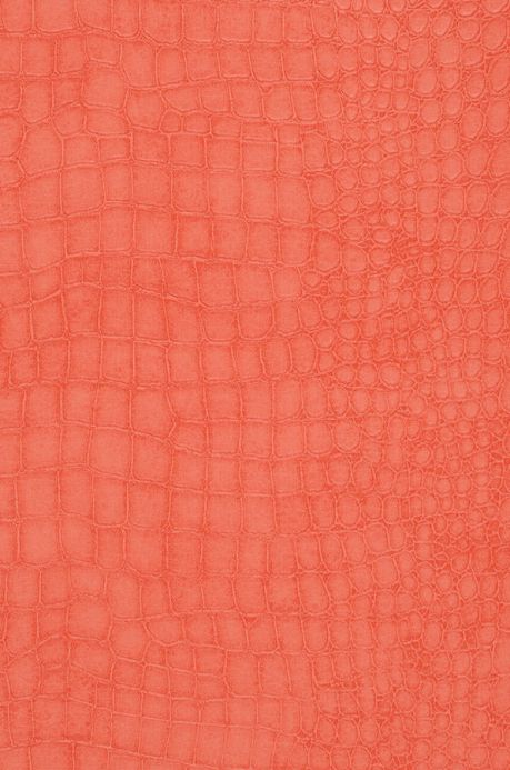 Faux Leather Wallpaper Wallpaper Caiman salmon orange A4 Detail