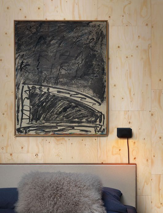 Wood effect Wallpaper Wallpaper Plywood cream Room View
