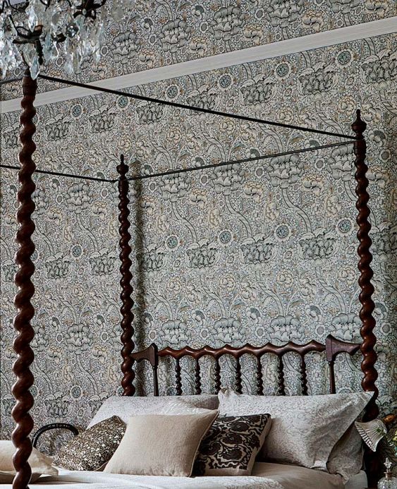 William Morris Wallpaper Wallpaper Benedetta grey Room View