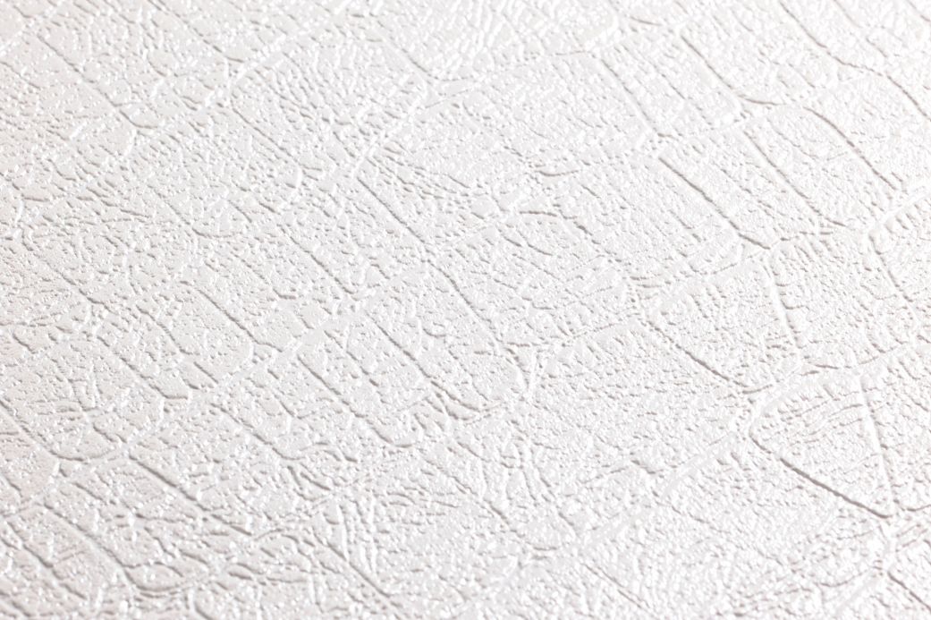 Archiv Wallpaper Reptile 03 cream white shimmer Detail View