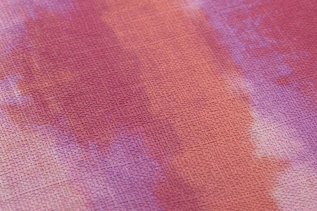 Papier peint violet Papier peint Alika orange saumon Vue détail