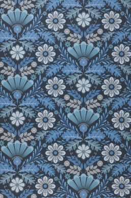 Wallpaper Johanna shades of blue Bahnbreite