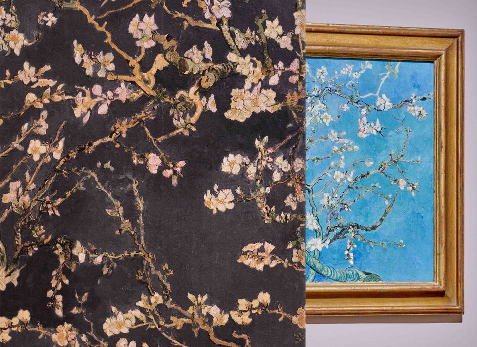 Archiv Papel pintado VanGogh Blossom antracita Ver habitación