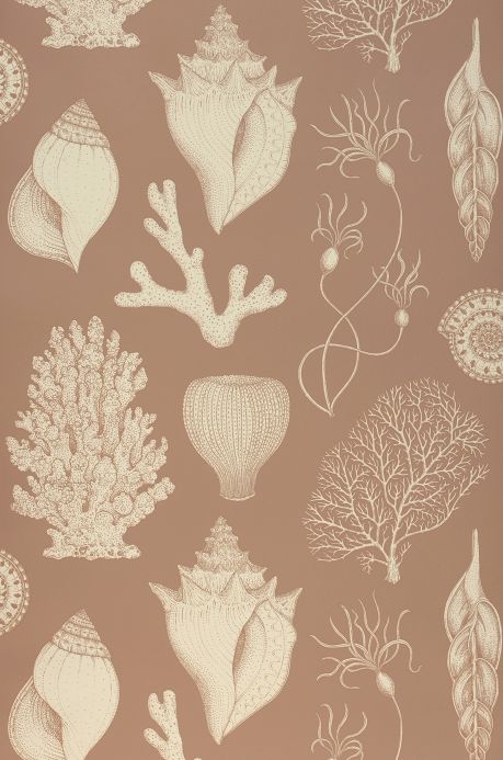 Ferm Living Wallpaper Wallpaper Shells pastel brown Roll Width