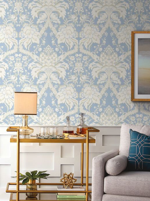 Wallpaper Wallpaper Royal Artichoke light blue Room View