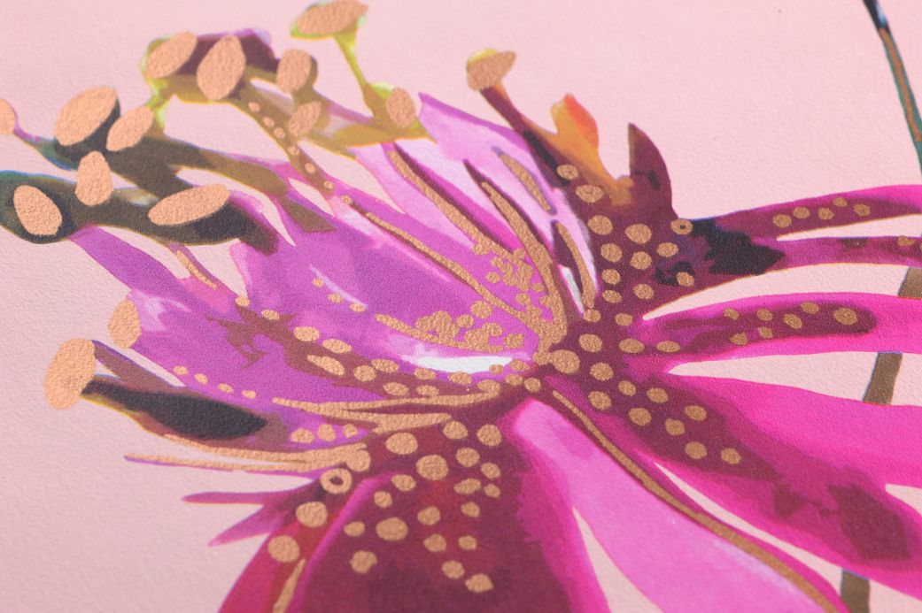 Papel pintado floral Papel pintado Candice rosa pálido Ver detalle
