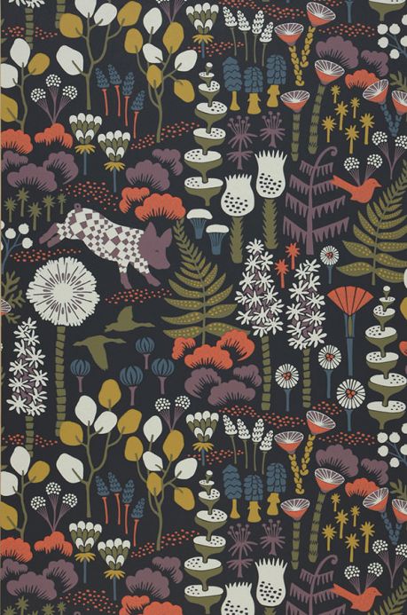 Floral Wallpaper Wallpaper Eurissa anthracite grey Roll Width