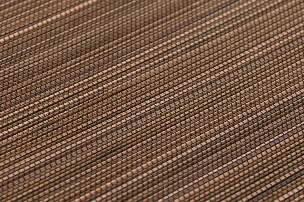 Archiv Wallpaper Thin Bamboo Strips 02 brown tones Detail View