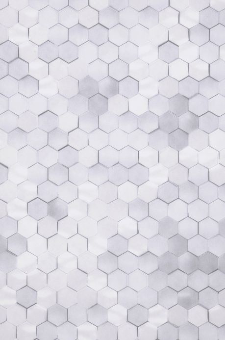 Papel de parede geométrico Papel de parede Kaydo branco acinzentado Detalhe A4