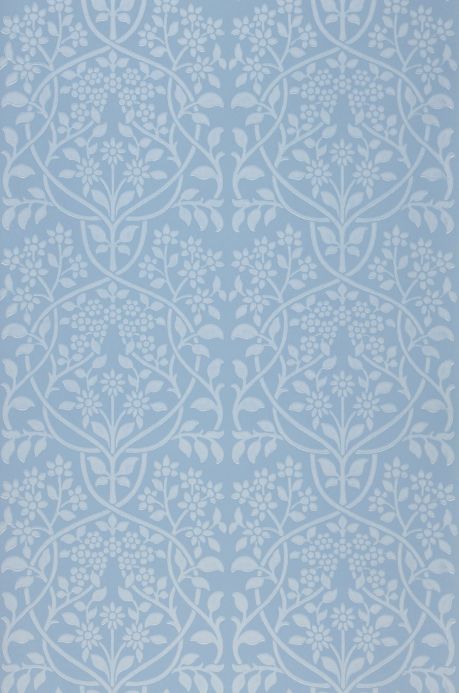 Papel de parede Art Nouveau Papel de parede Rosmery azul claro Largura do rolo