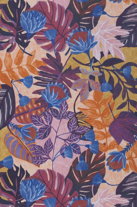 Botanical Wallpaper Wallpaper Sunago violet tones Roll Width