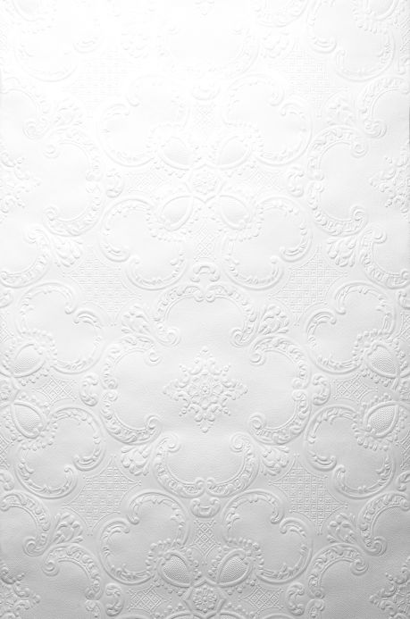 Padrões de papel de parede Papel de parede Alfred branco Largura do rolo