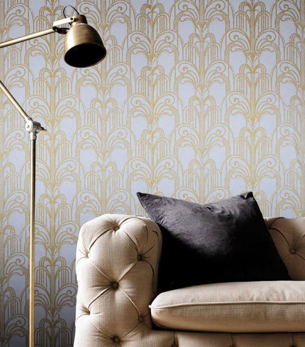 Art Deco Wallpaper Wallpaper Emilia pearl gold Room View