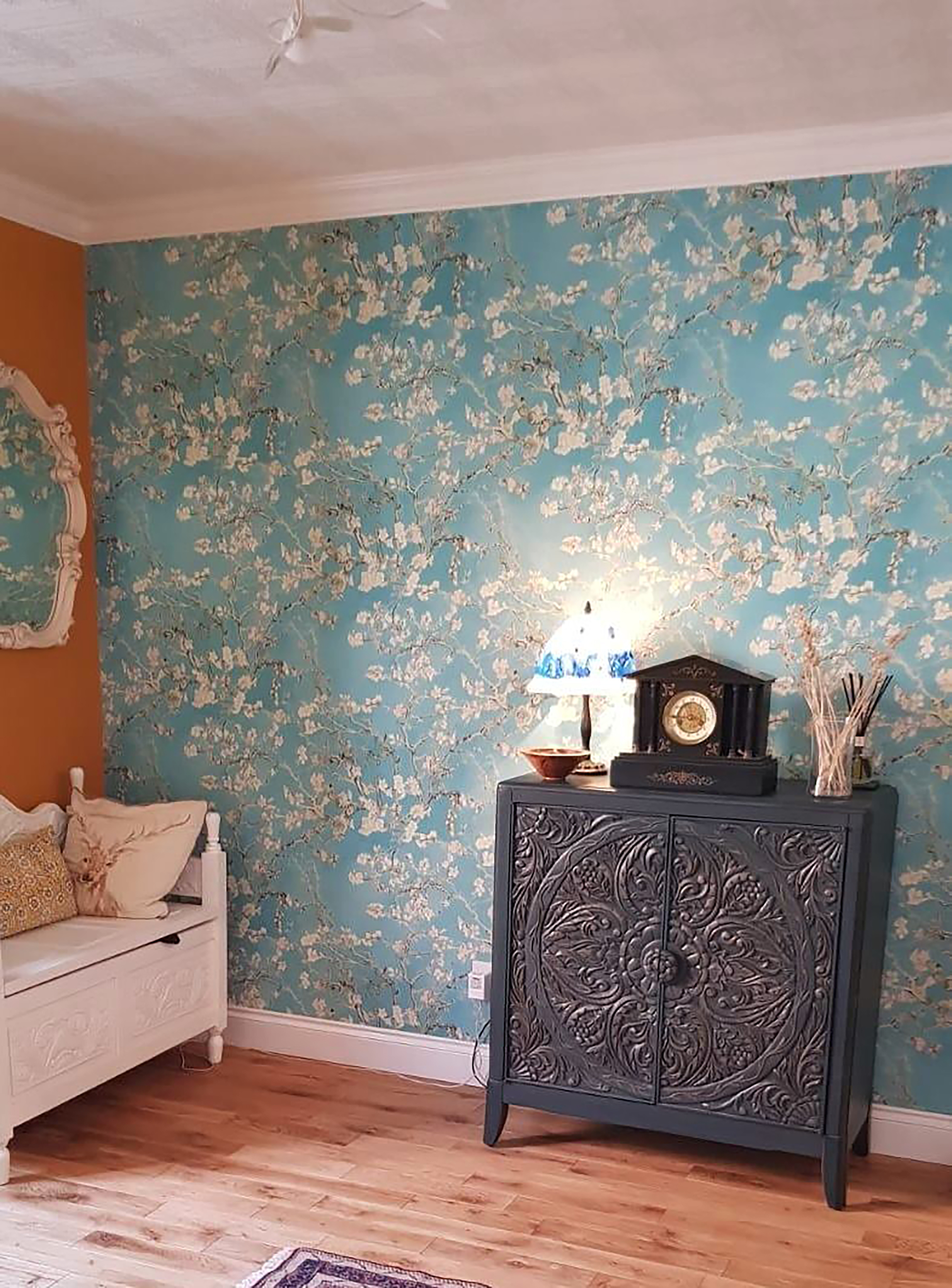 Blooming Wall Gold Gray Elegant Stripes Wallpaper Contact Paper Wall Decor 