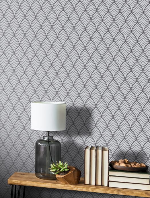 Bathroom Wallpaper Wallpaper Soana light grey Room View